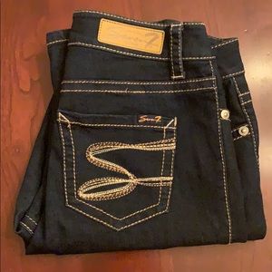 Seven Slimming Straight Dark Denim Jean